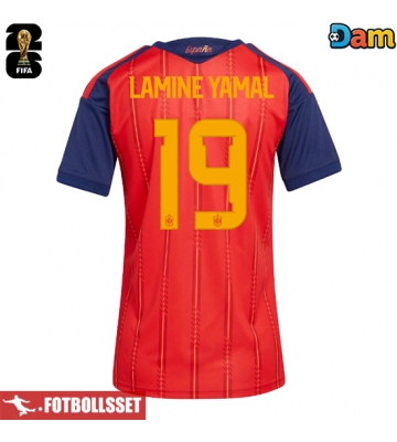 Spanien Lamine Yamal #19 Hemmatröja Dam VM 2026 Kortärmad
